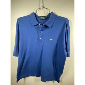 Masters Collection Polo Mens Size‎ Large Blue 100% Pima Cotton Golf Mcl110-511